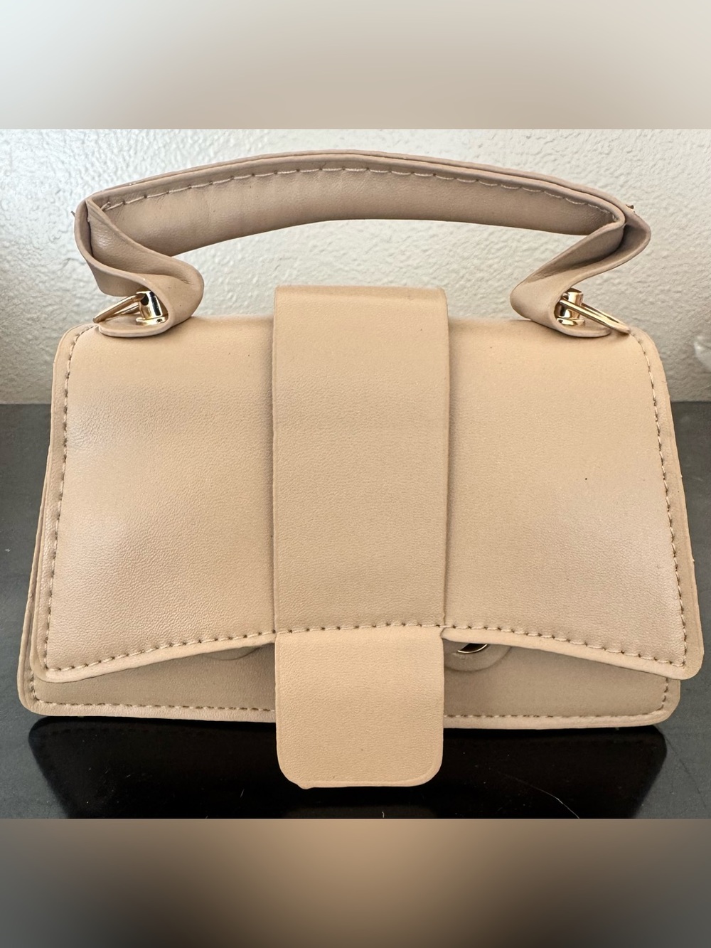 Mini Beige Top-Handle Women’s Handbag
